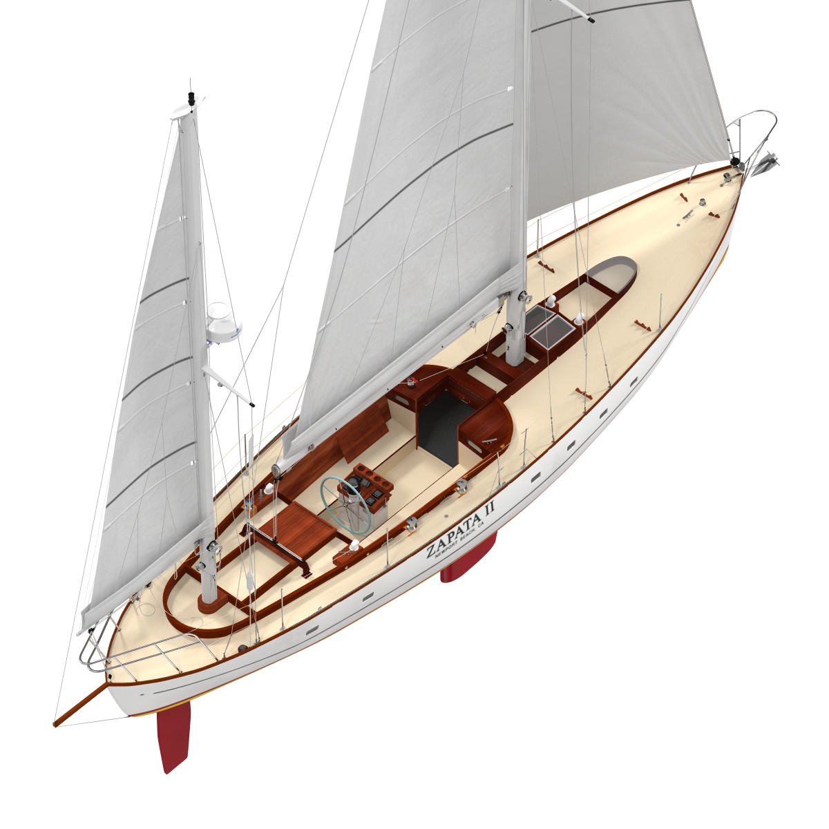 3D Sailing Yacht model