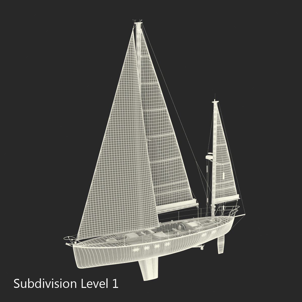 3D Sailing Yacht model