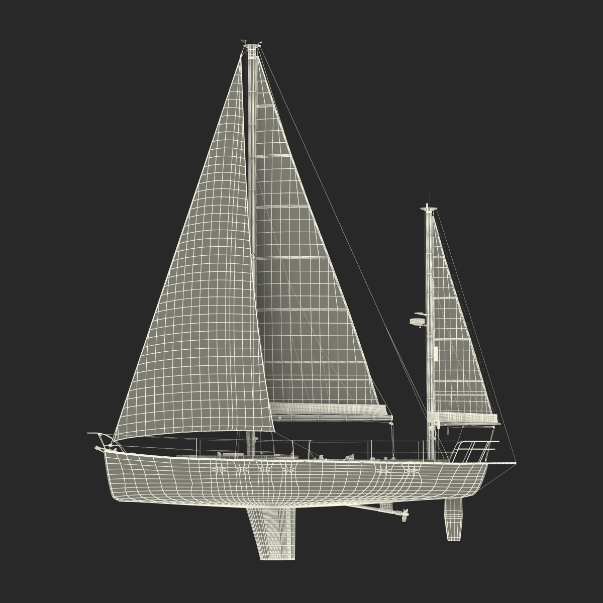 3D Sailing Yacht model