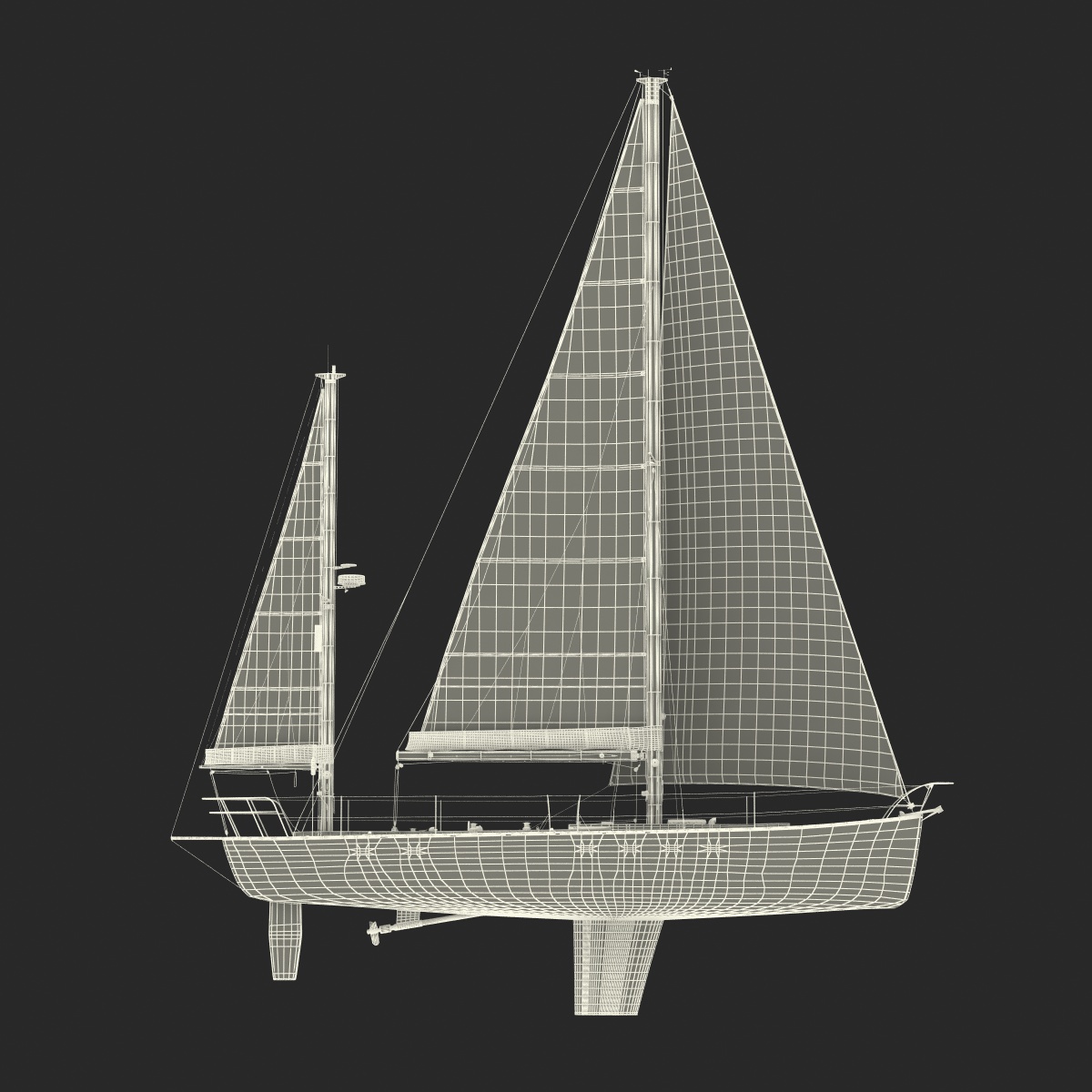 3D Sailing Yacht model