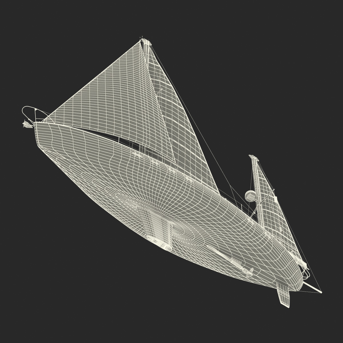 3D Sailing Yacht model