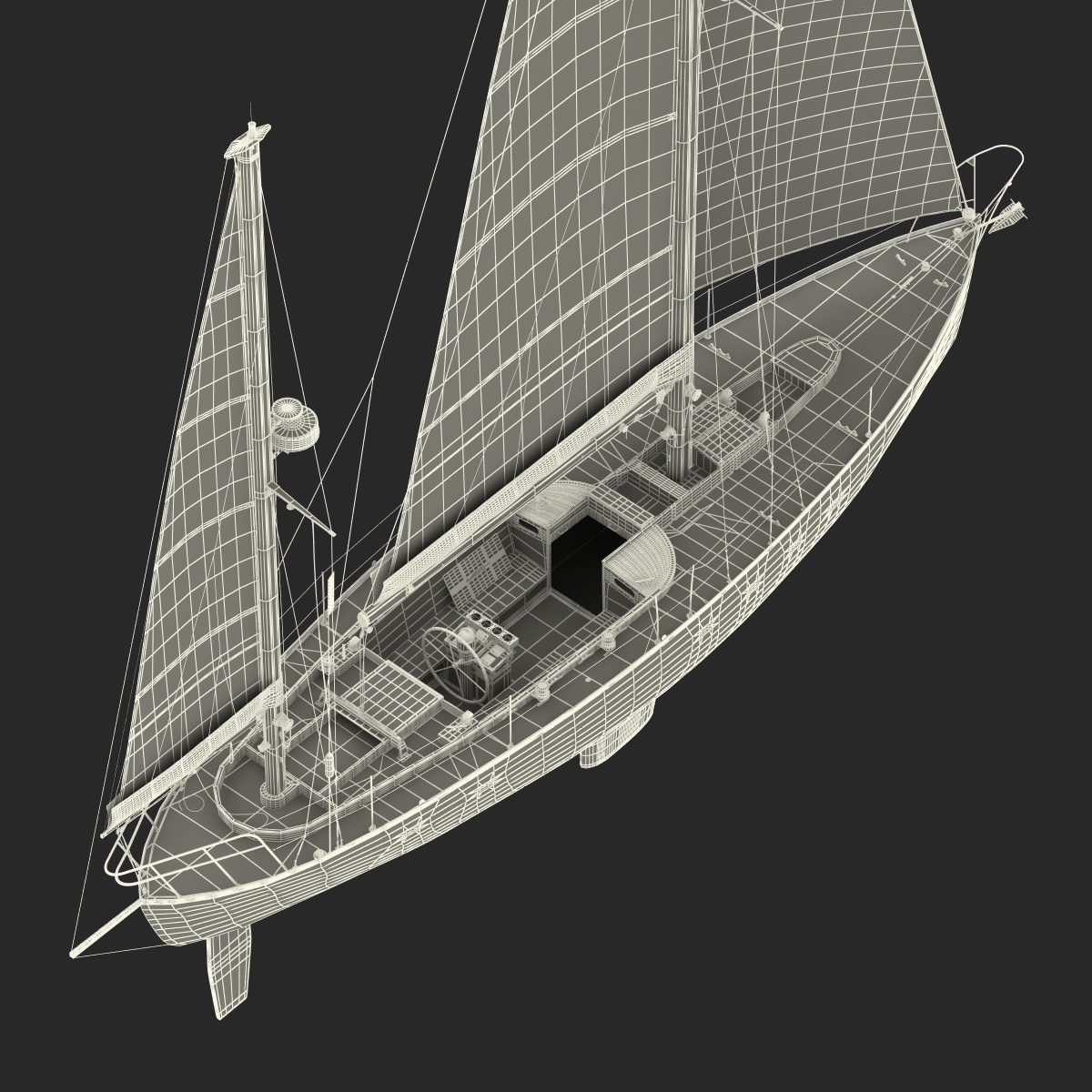 3D Sailing Yacht model