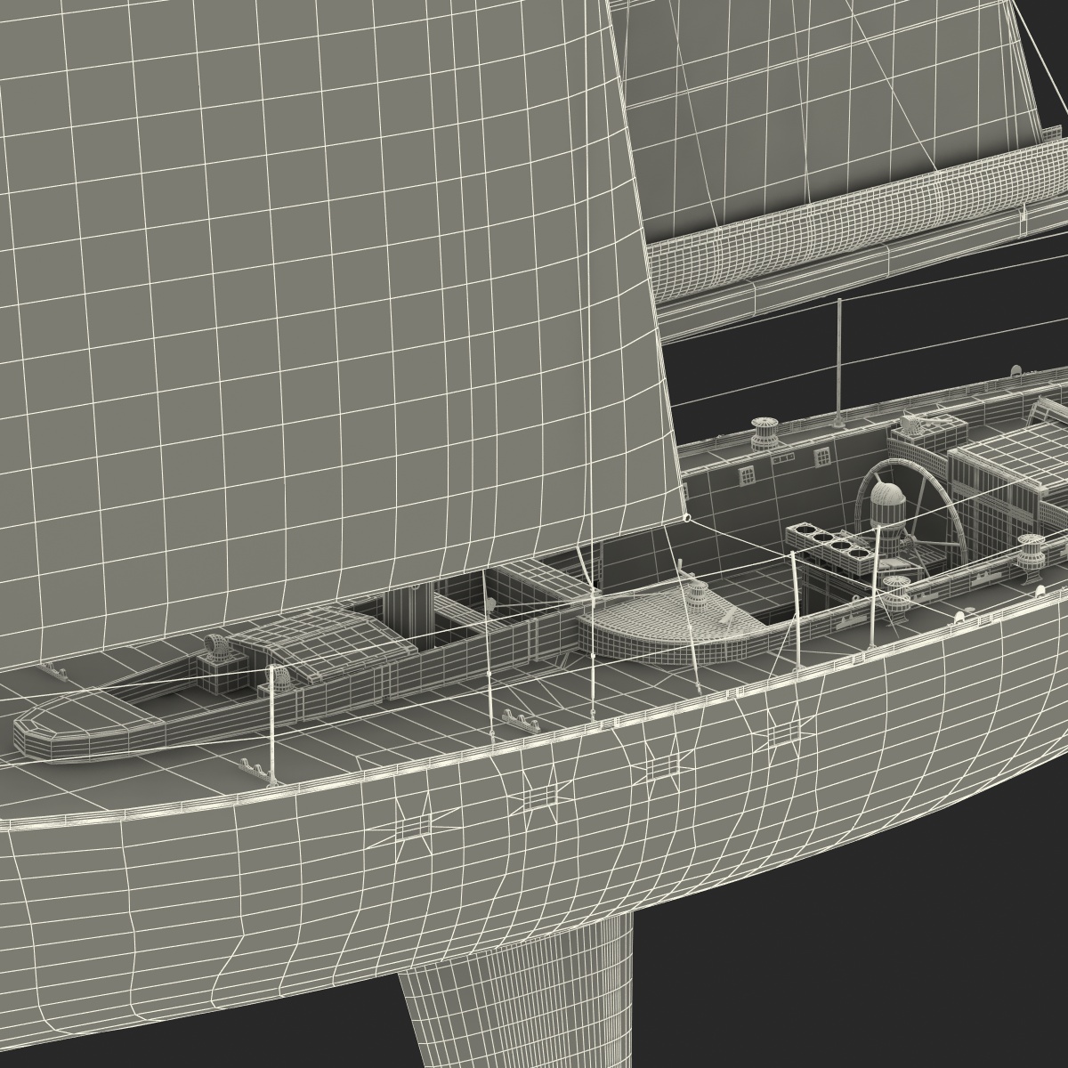 3D Sailing Yacht model