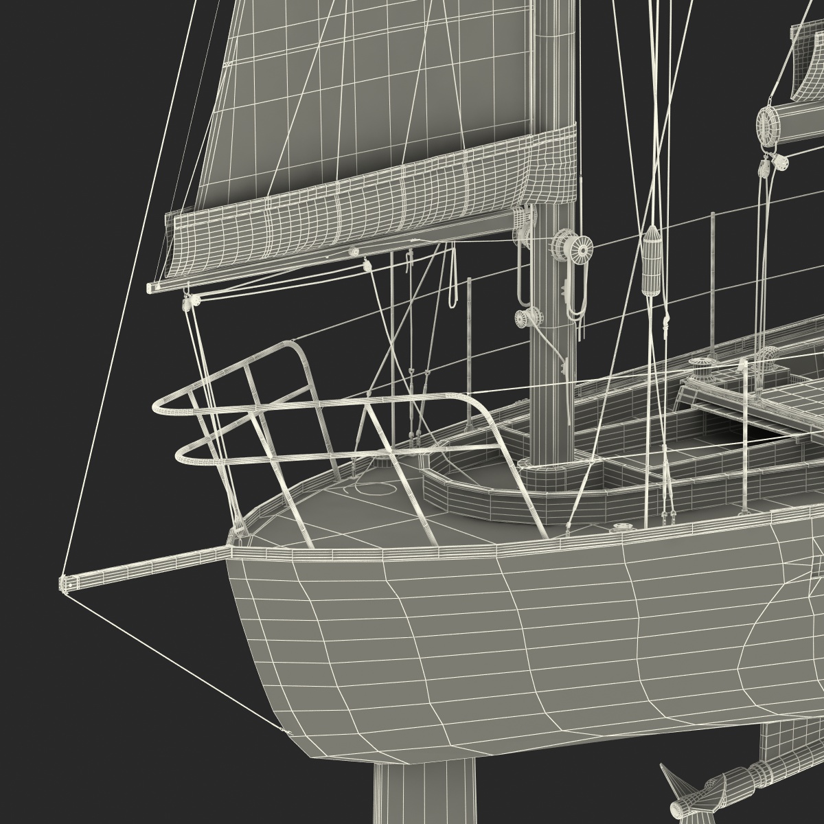 3D Sailing Yacht model