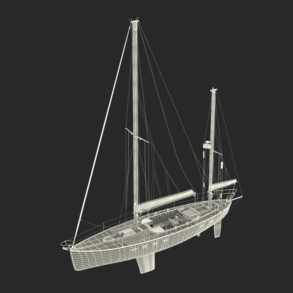 3D model Sailing Yacht 2