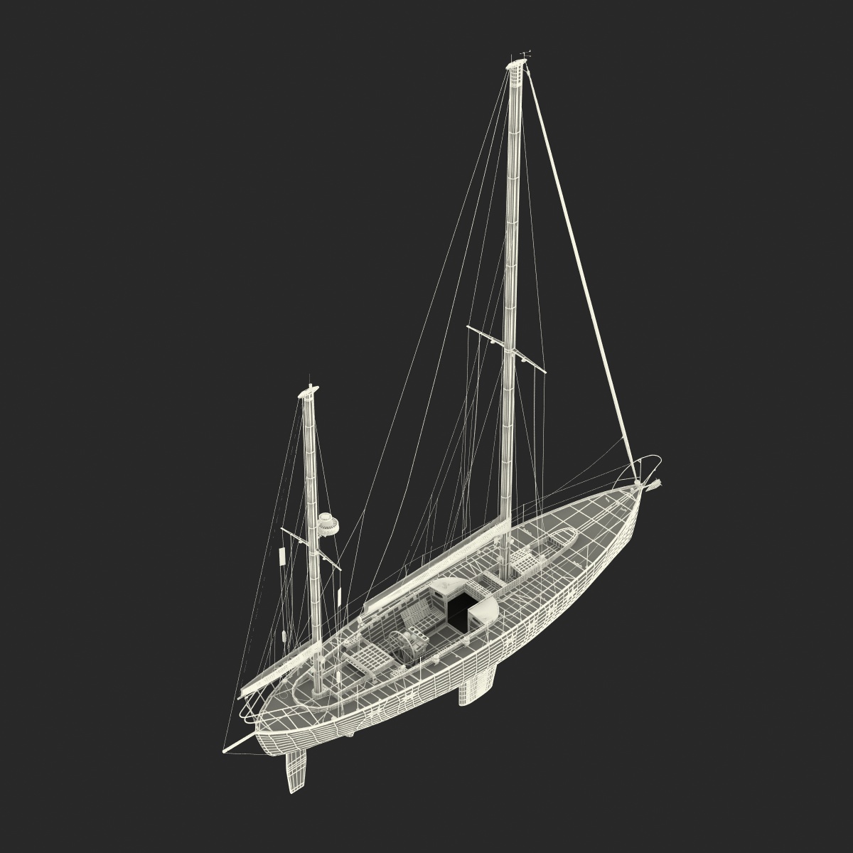 3D model Sailing Yacht 2