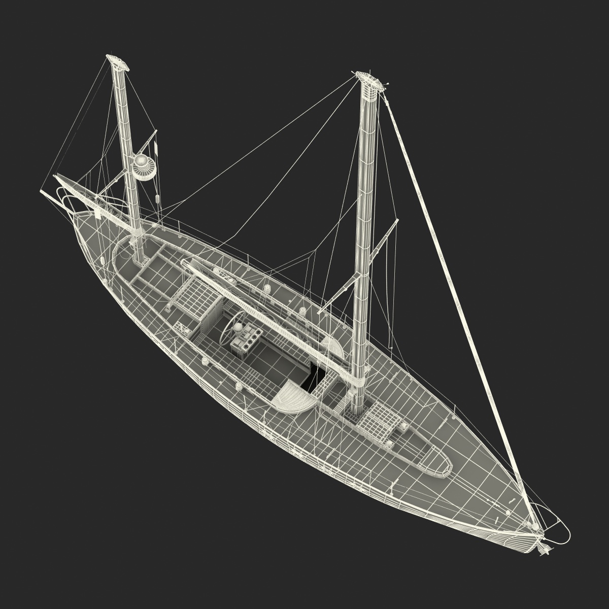 3D model Sailing Yacht 2