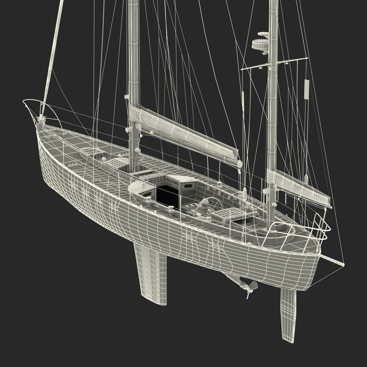 3D model Sailing Yacht 2