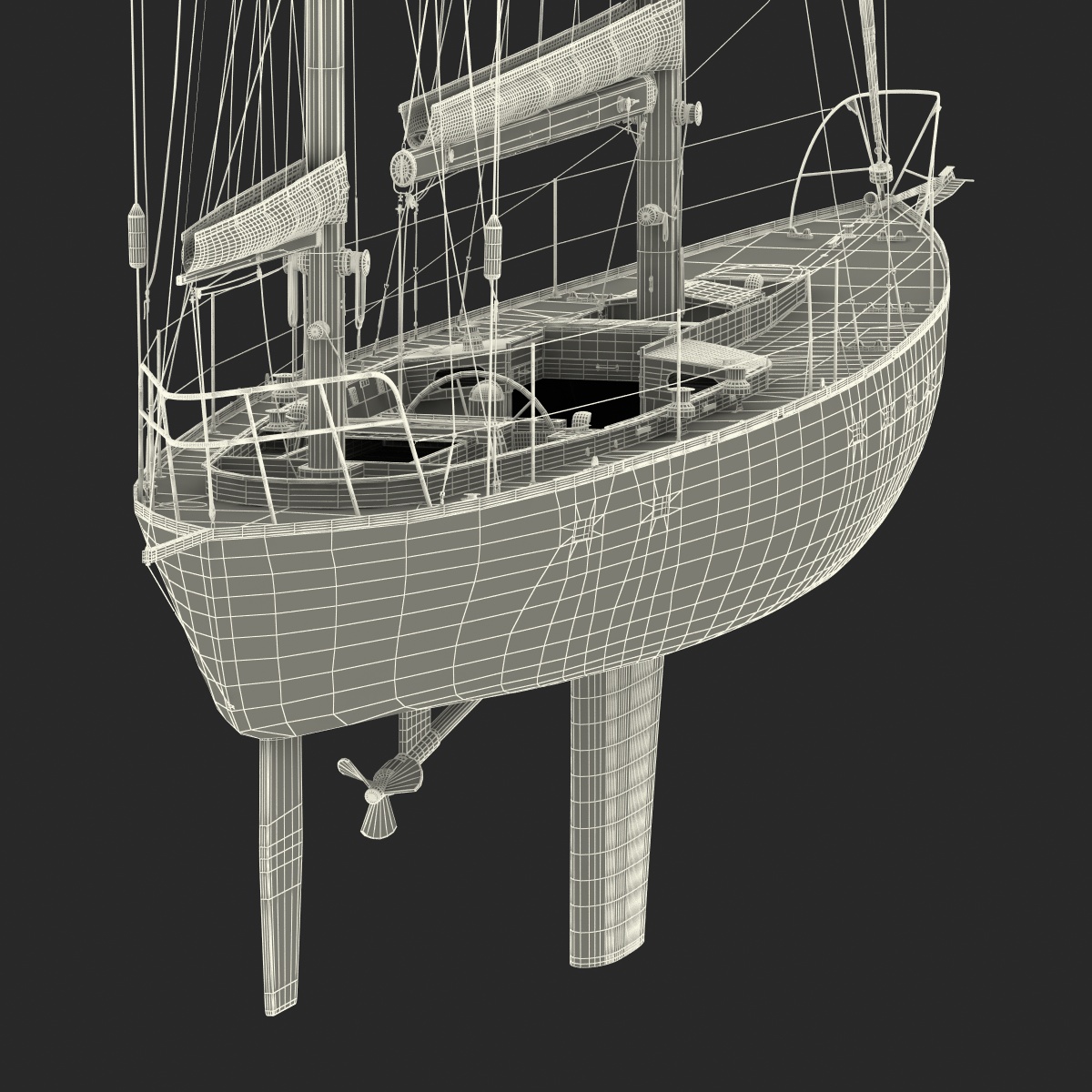 3D model Sailing Yacht 2