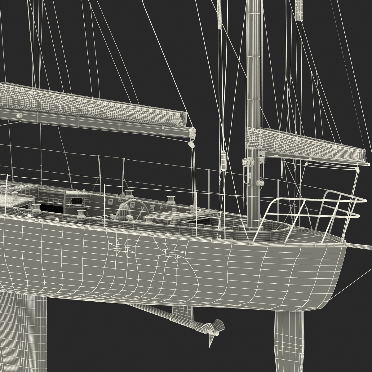 3D model Sailing Yacht 2