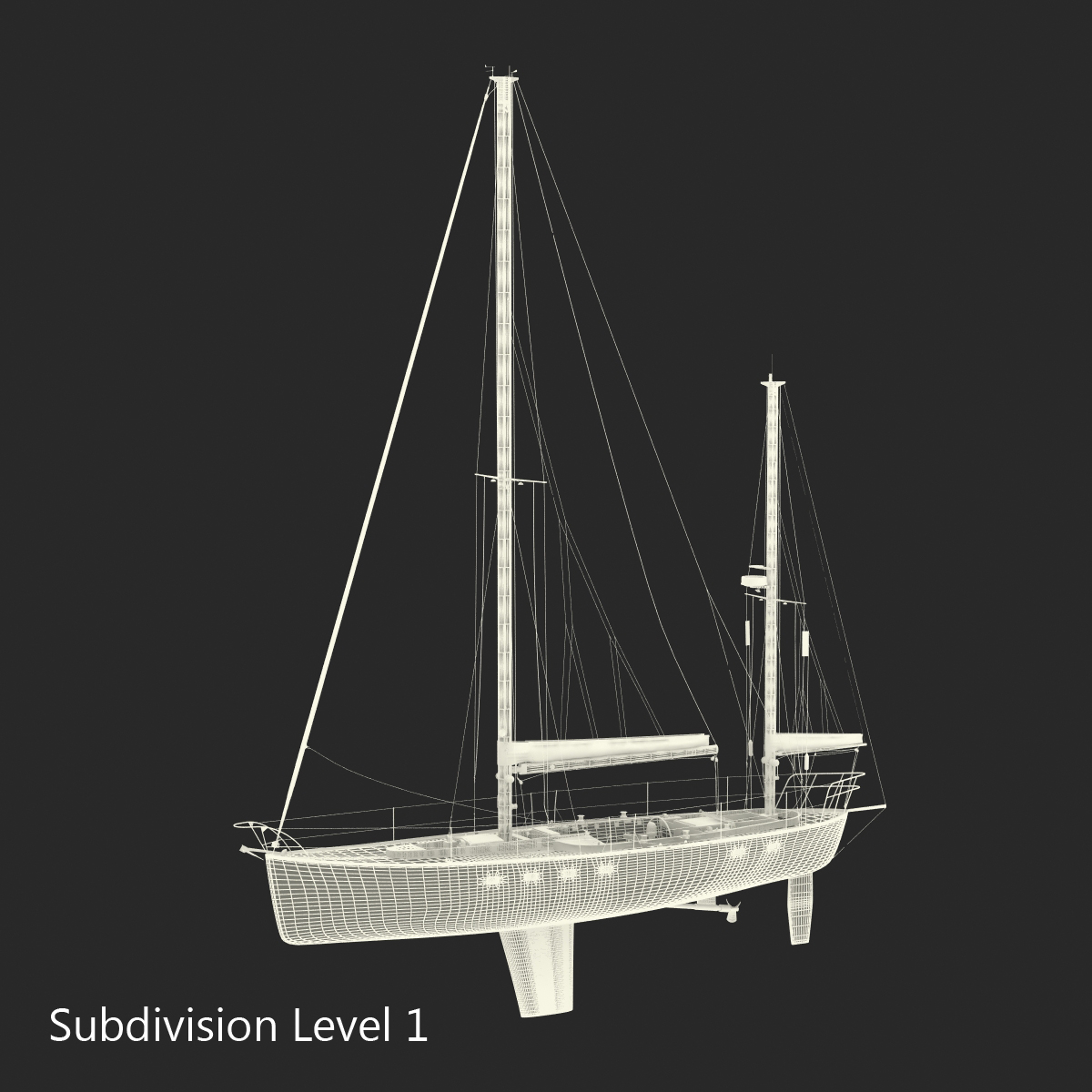 3D model Sailing Yacht 2