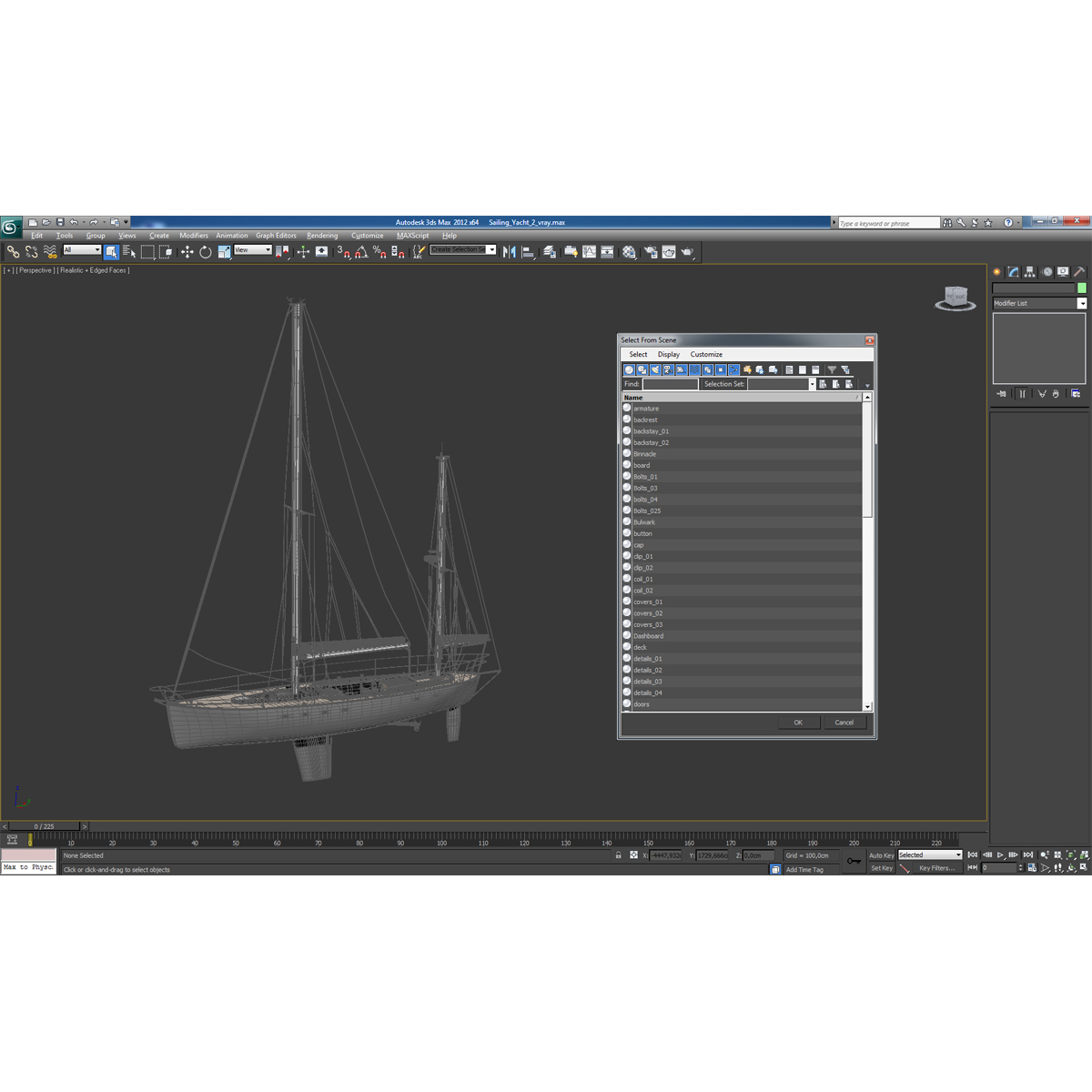 3D model Sailing Yacht 2