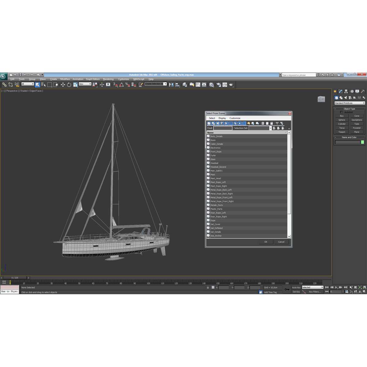 Offshore Sailing Yacht 3D