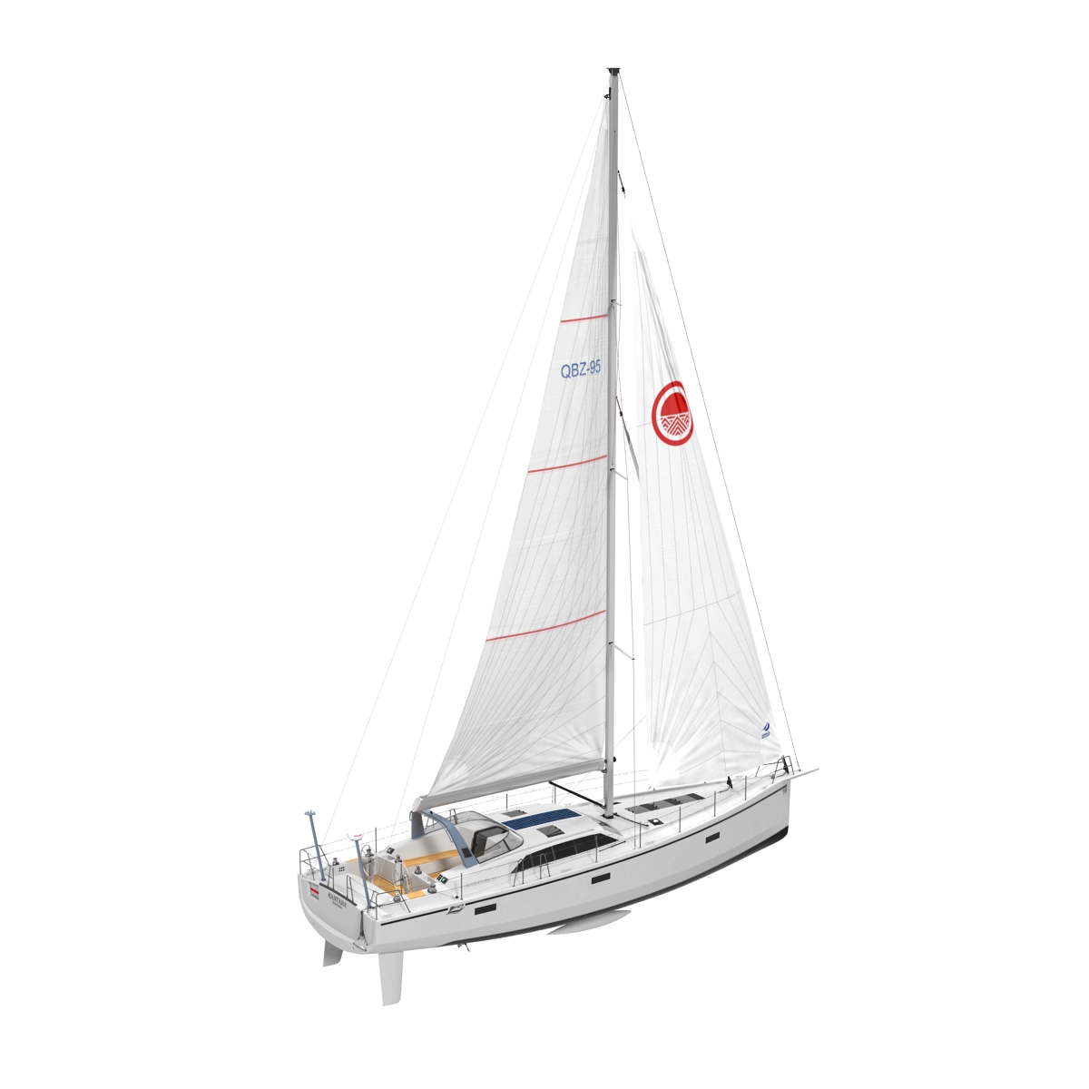 Offshore Sailing Yacht 2 3D model