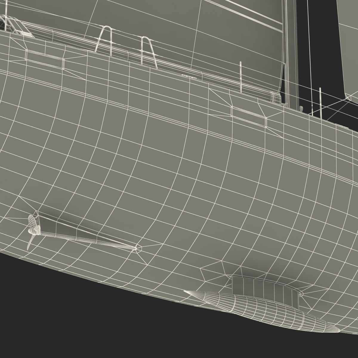 Offshore Sailing Yacht 2 3D model