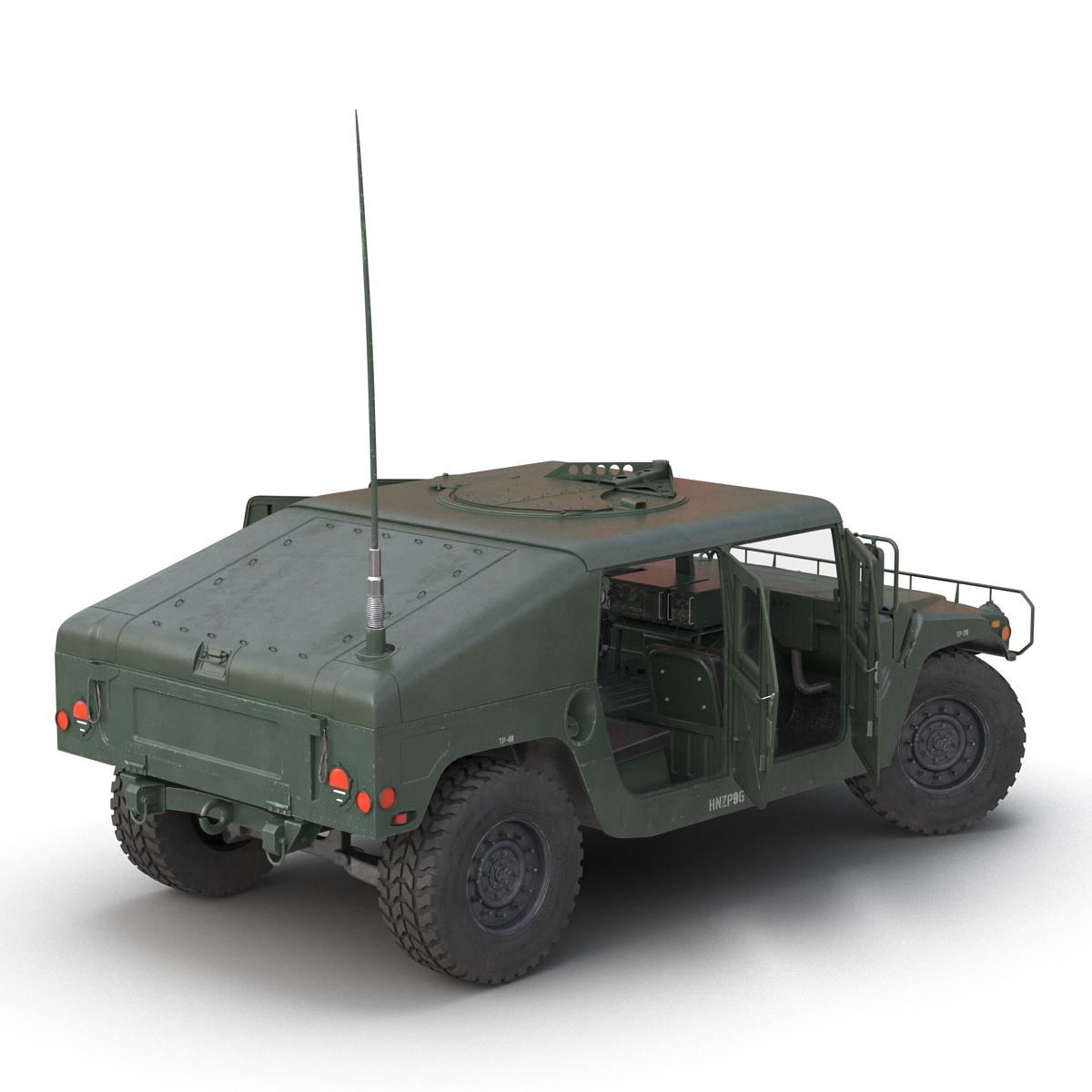 3D Humvee Rigged model