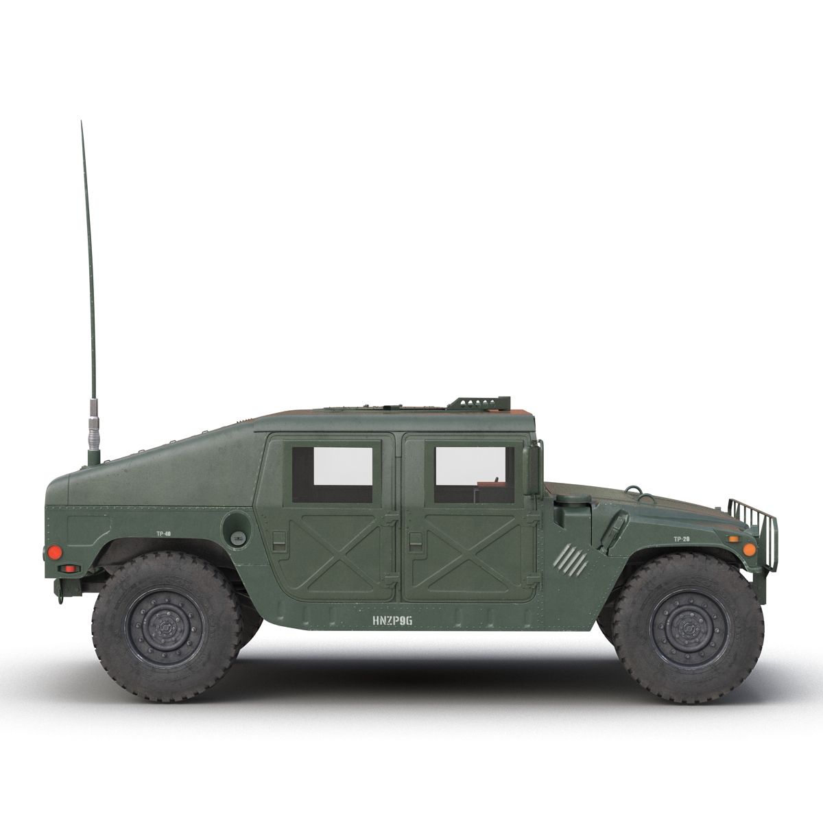 3D Humvee Rigged model