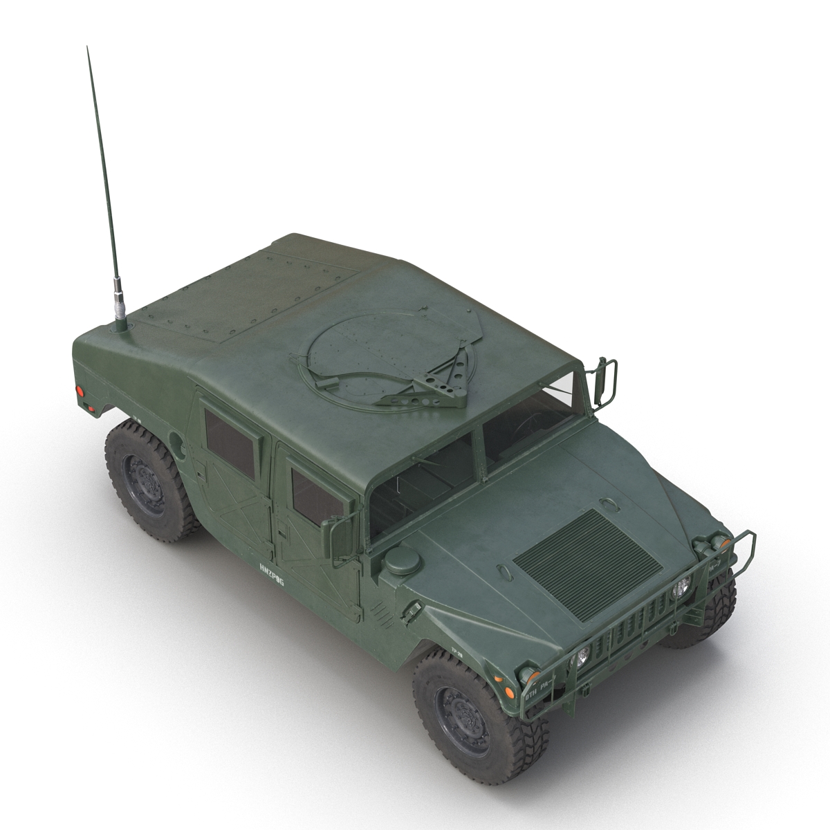 3D Humvee Rigged model