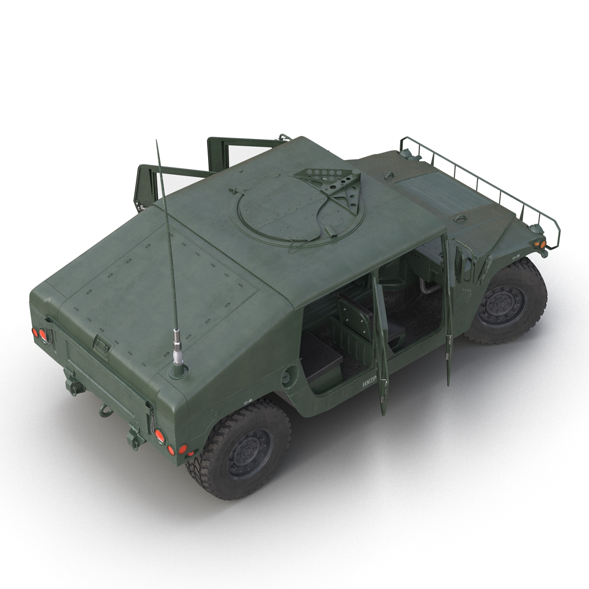 3D Humvee Rigged model