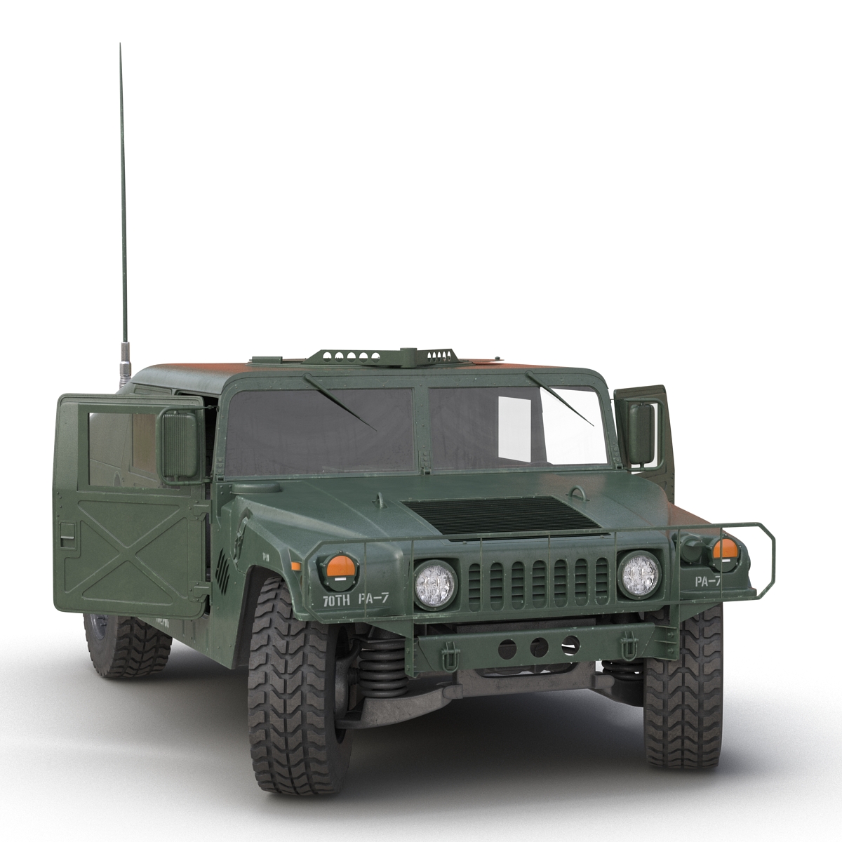 3D Humvee Rigged model