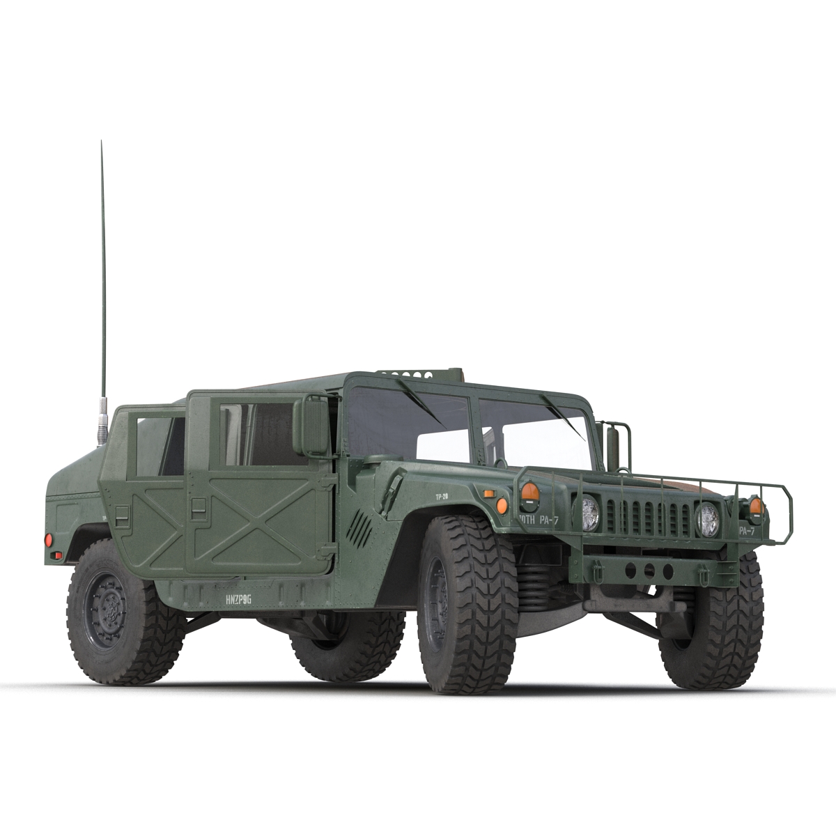 3D Humvee Rigged model