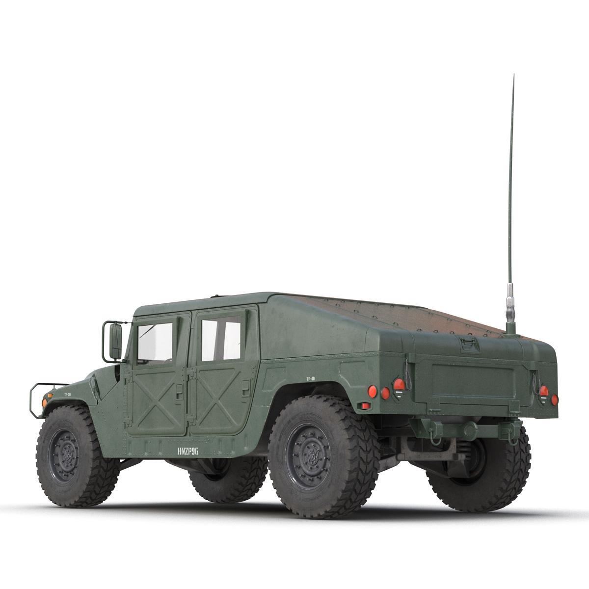 3D Humvee Rigged model