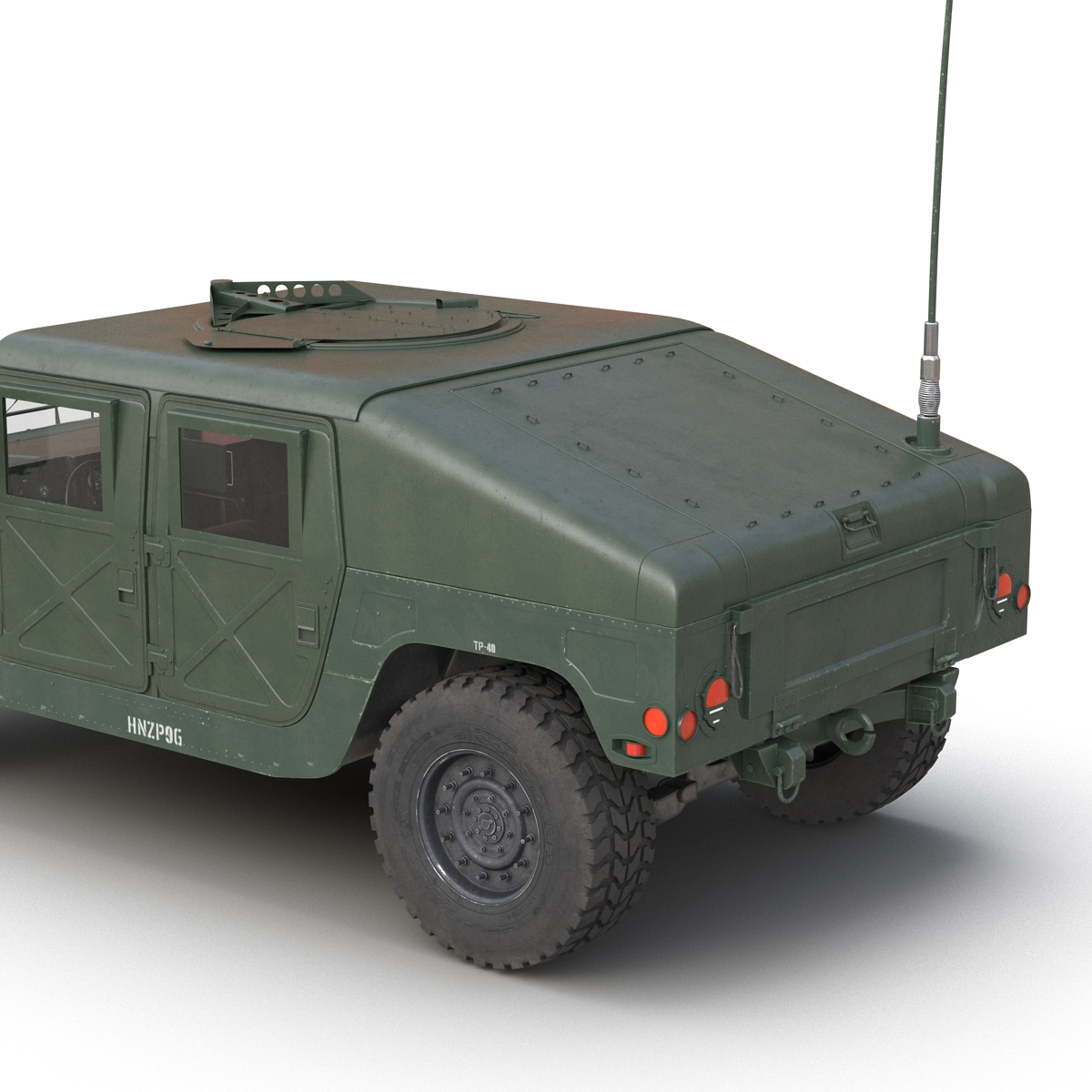 3D Humvee Rigged model