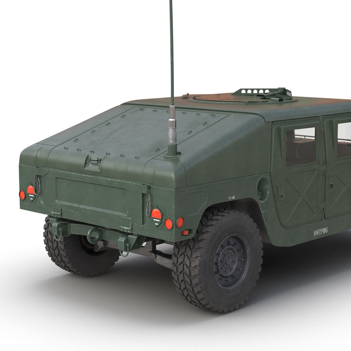 3D Humvee Rigged model