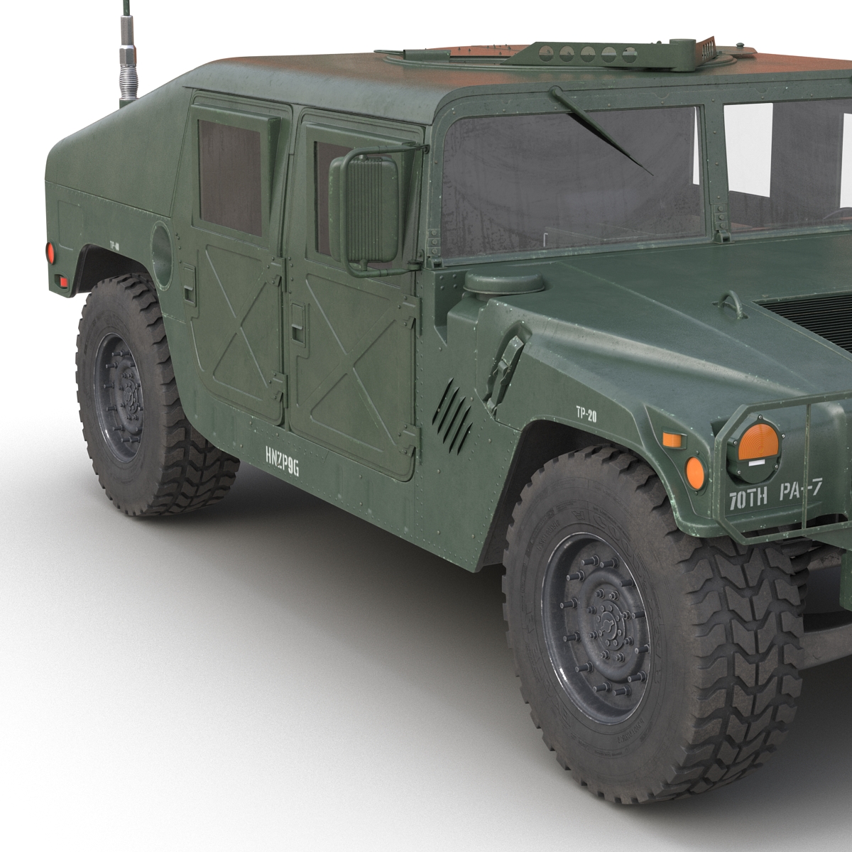 3D Humvee Rigged model