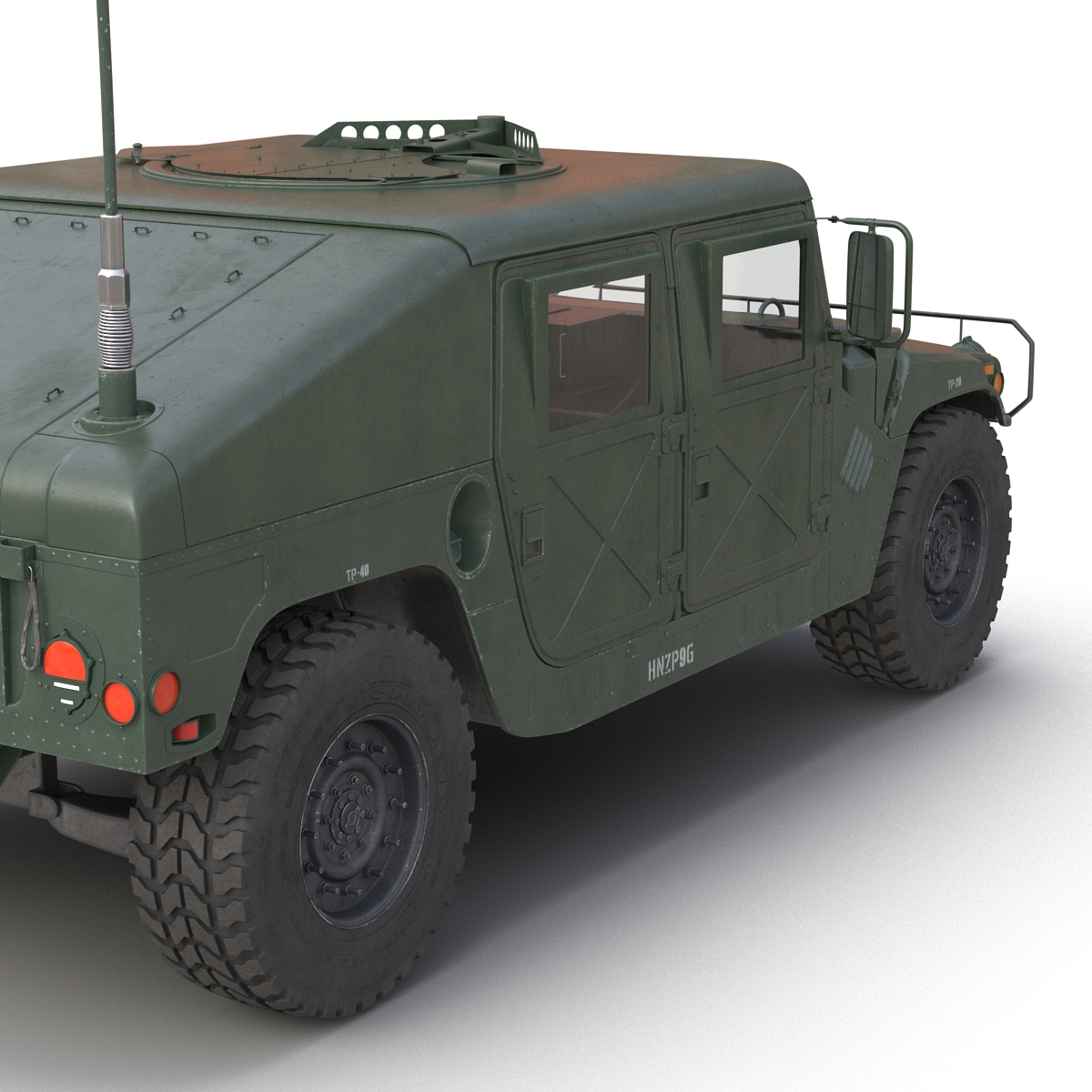 3D Humvee Rigged model