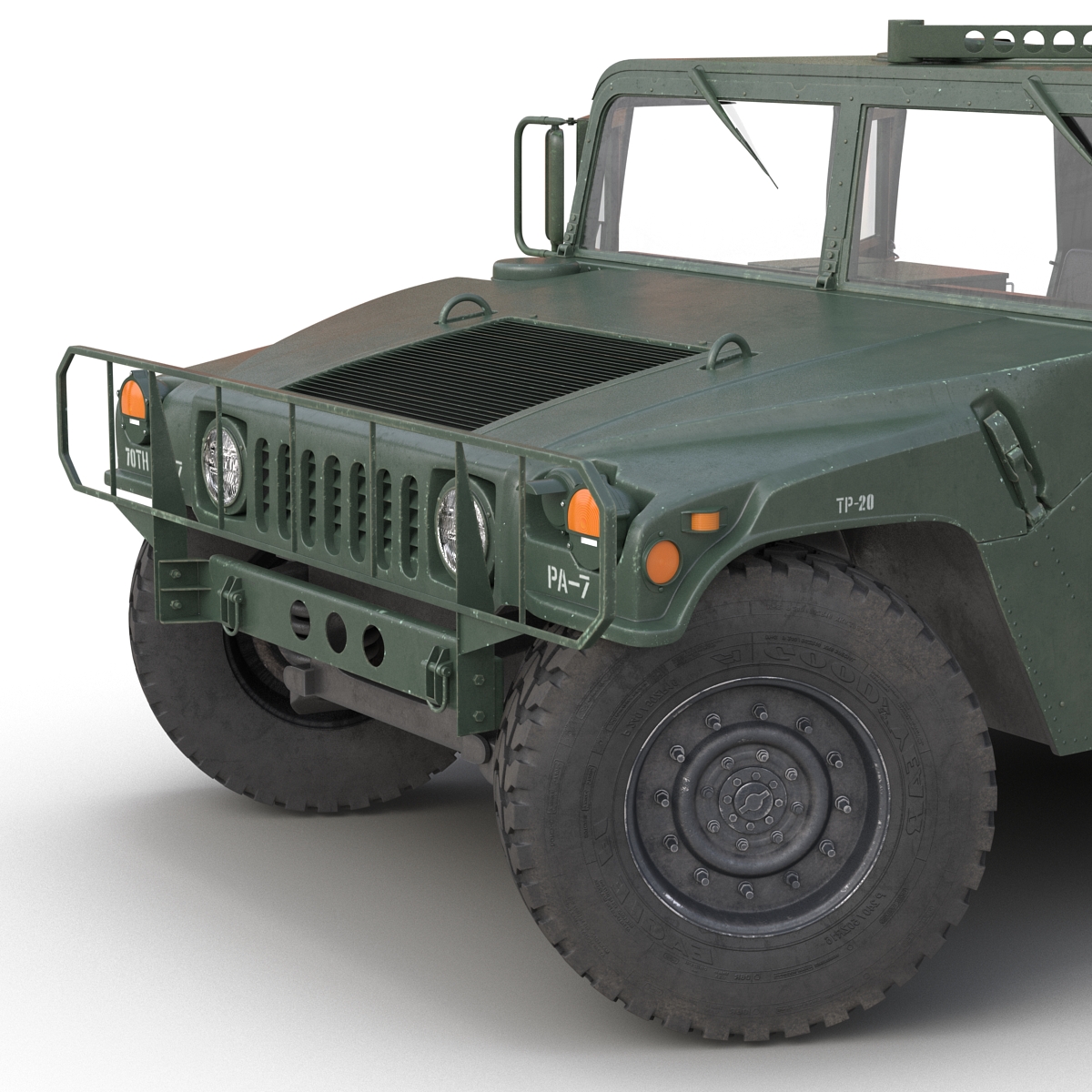 3D Humvee Rigged model