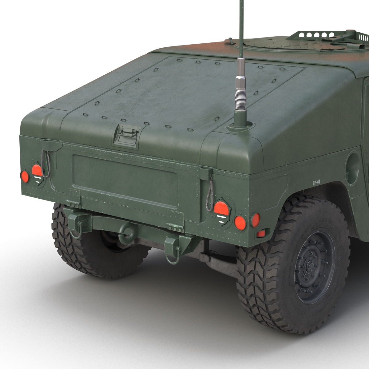 3D Humvee Rigged model