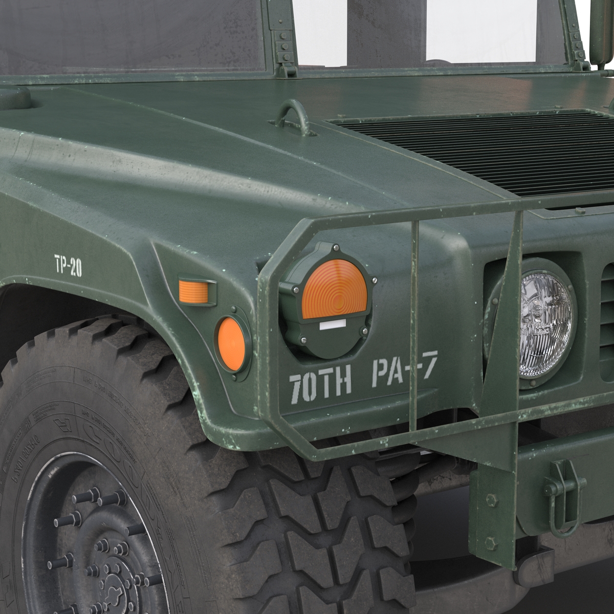 3D Humvee Rigged model