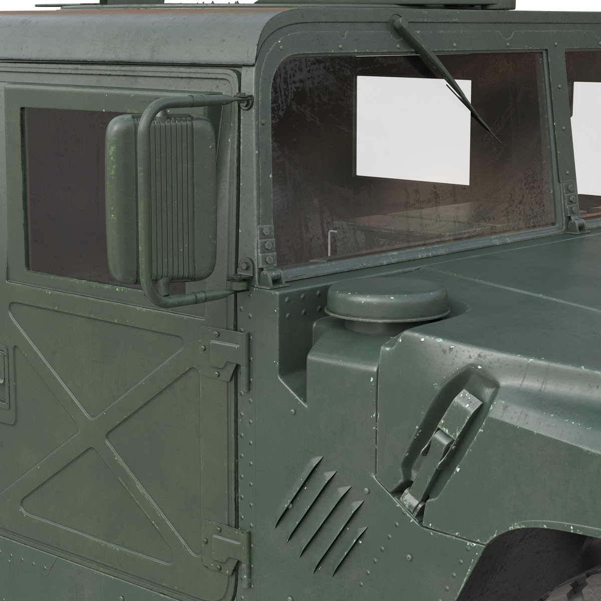 3D Humvee Rigged model