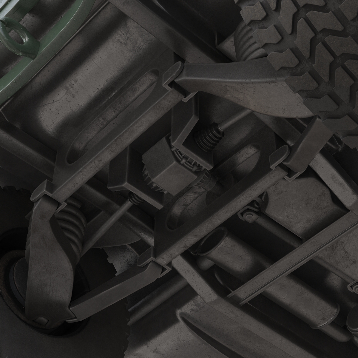 3D Humvee Rigged model