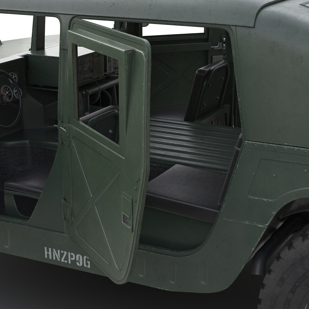 3D Humvee Rigged model