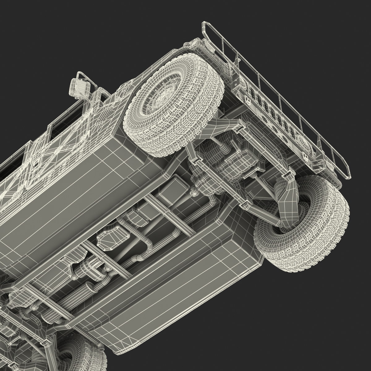 3D Humvee Rigged model