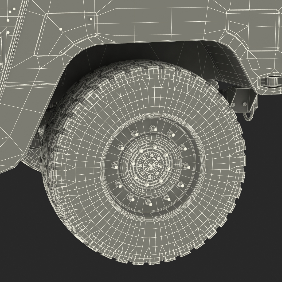 3D Humvee Rigged model