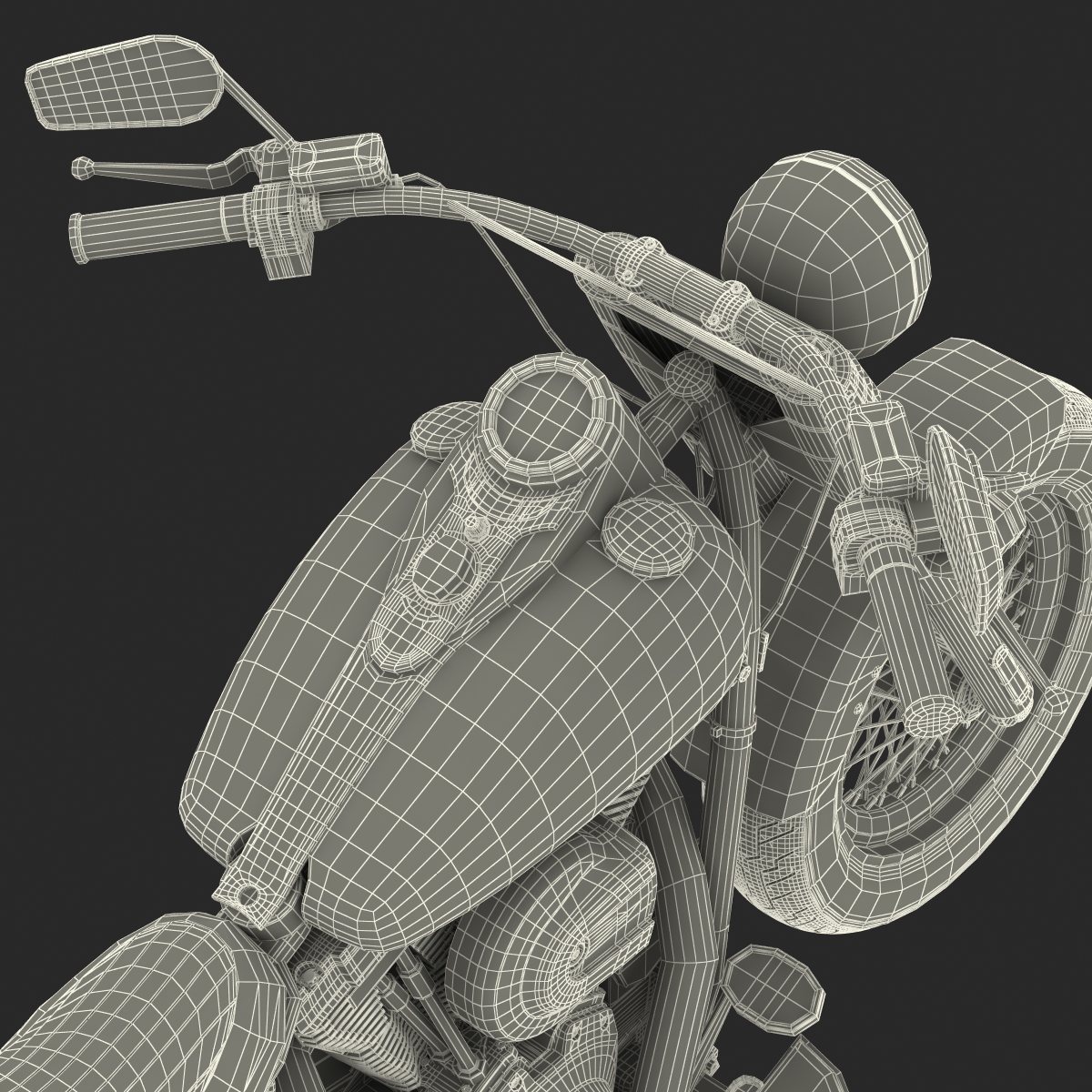 Harley Davidson Softail Slim 2016 Rigged Red 3D model