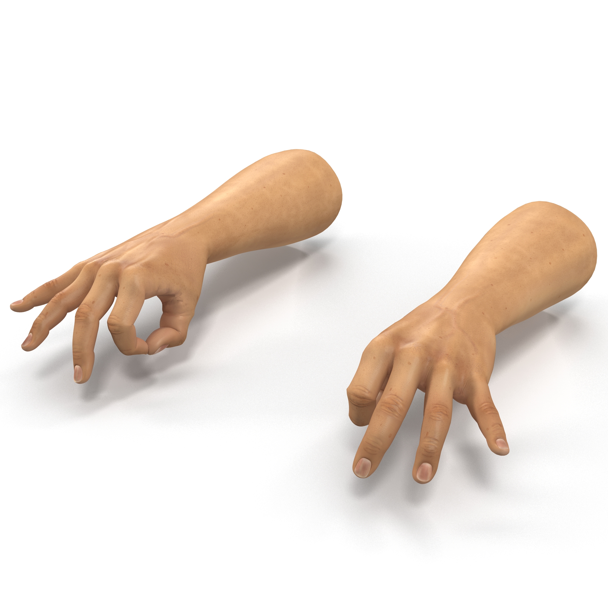 3D Man Hands 2 Pose 5 model