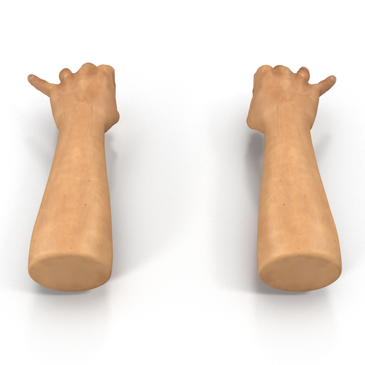 3D Man Hands 2 Pose 5 model