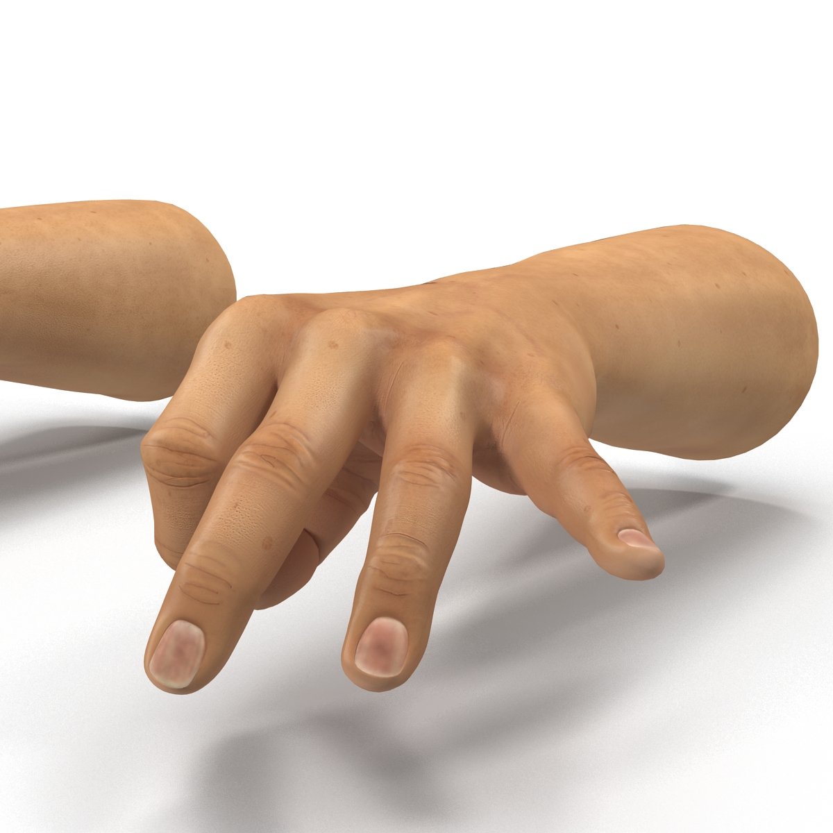 3D Man Hands 2 Pose 5 model