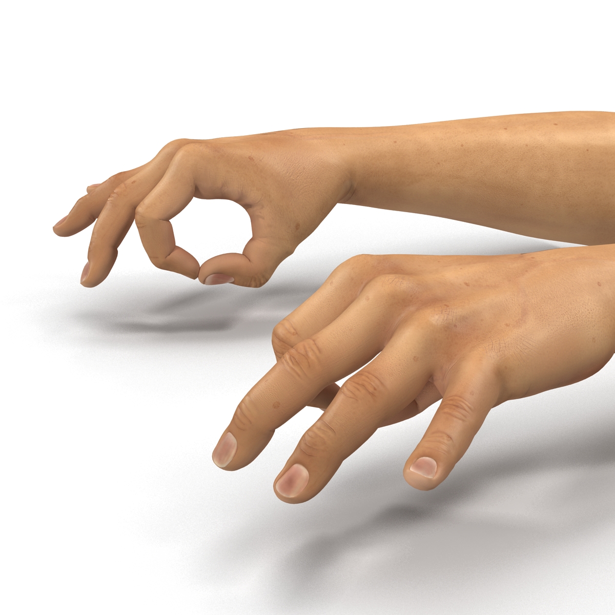 3D Man Hands 2 Pose 5 model