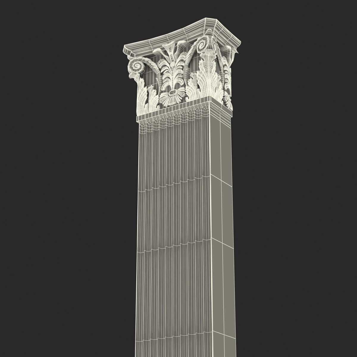 3D Column Corinthian Greco Roman 2