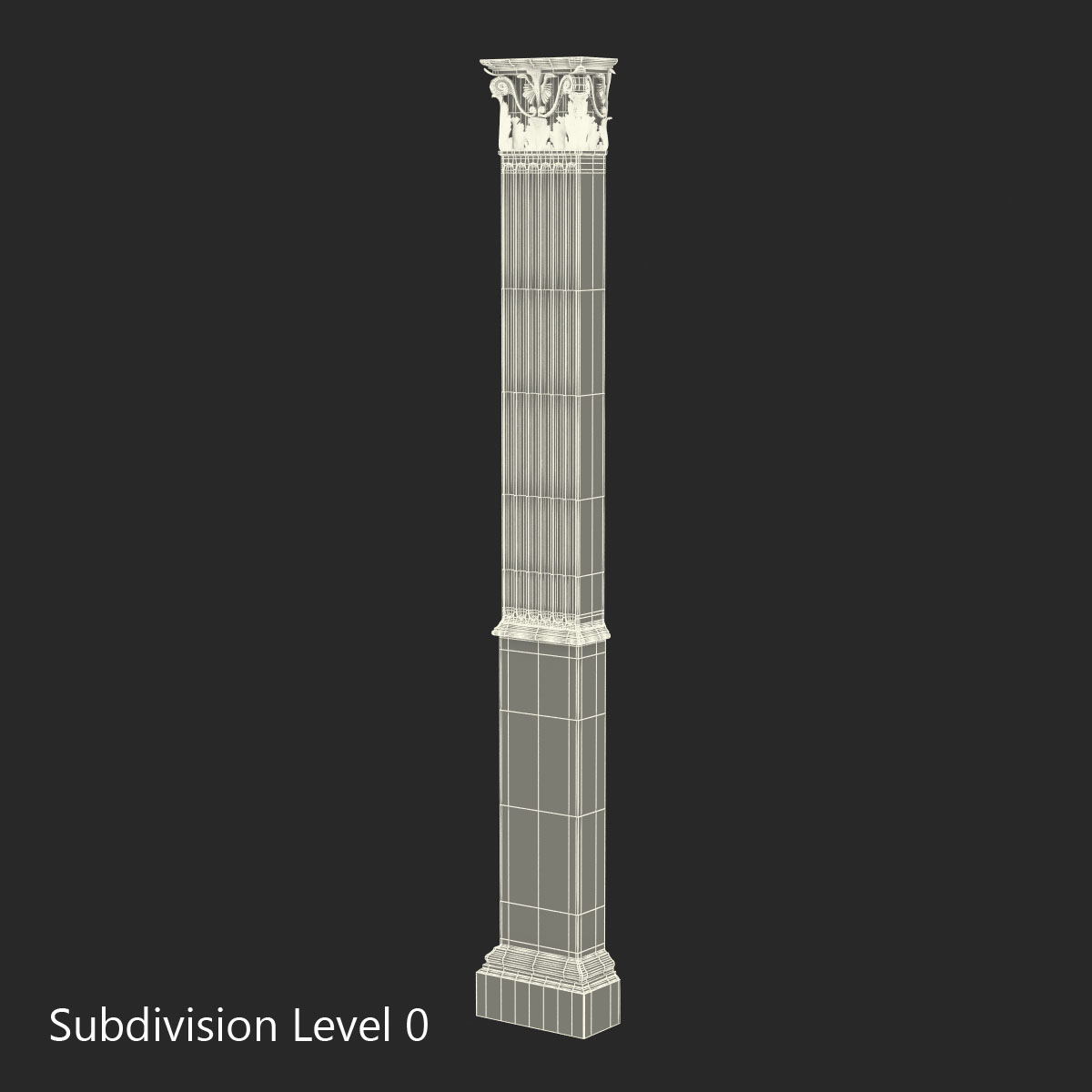 3D Column Corinthian Greco Roman 3