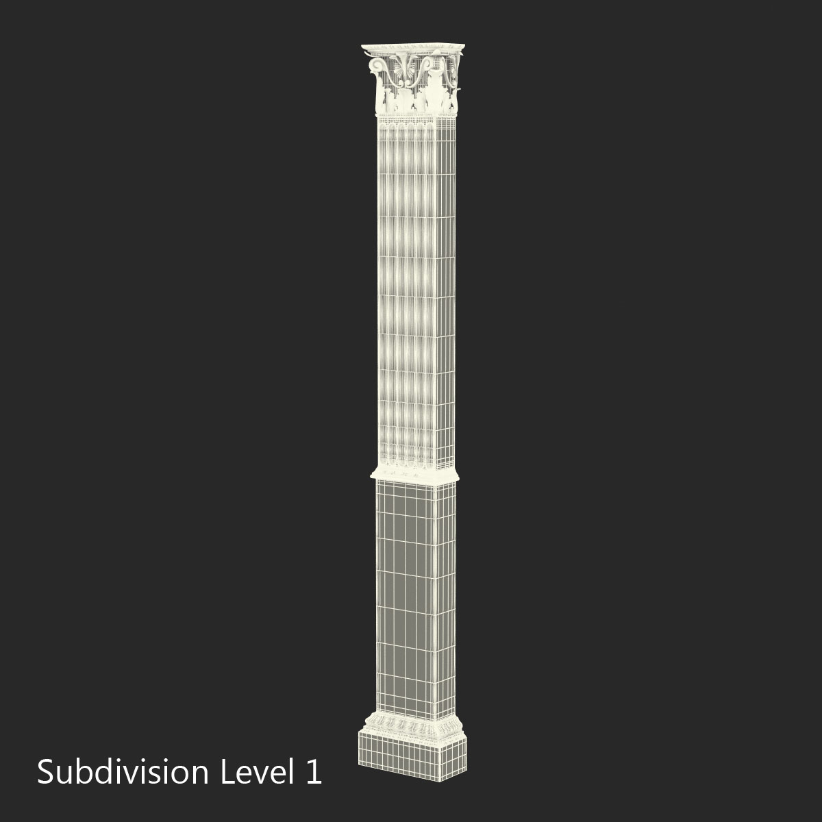 3D Column Corinthian Greco Roman 3