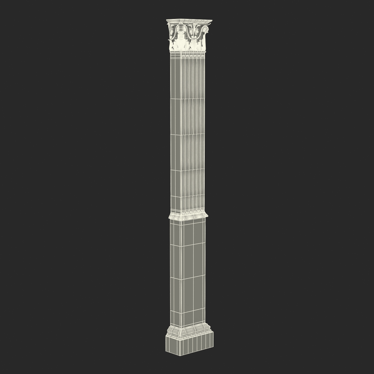 3D Column Corinthian Greco Roman 3