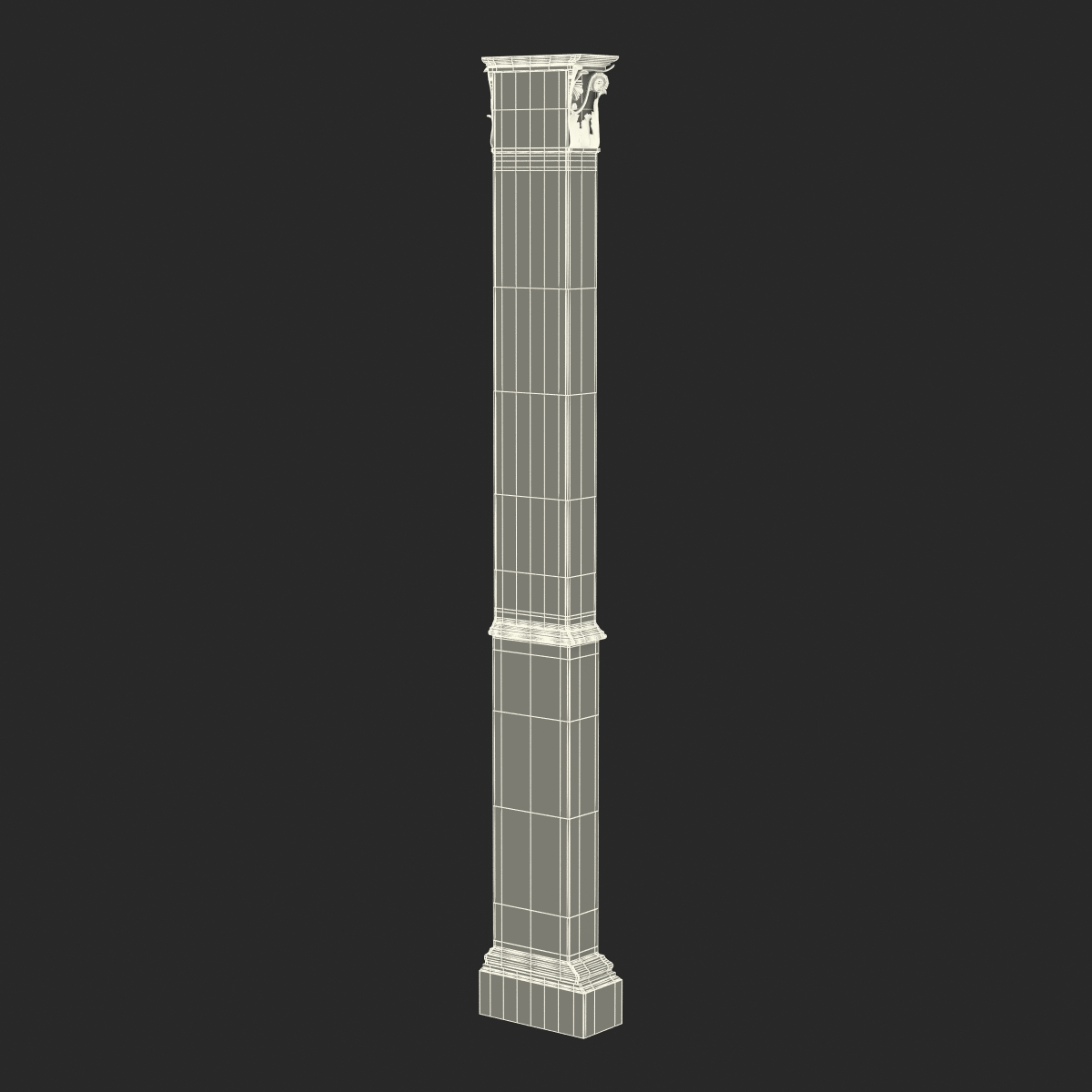 3D Column Corinthian Greco Roman 3