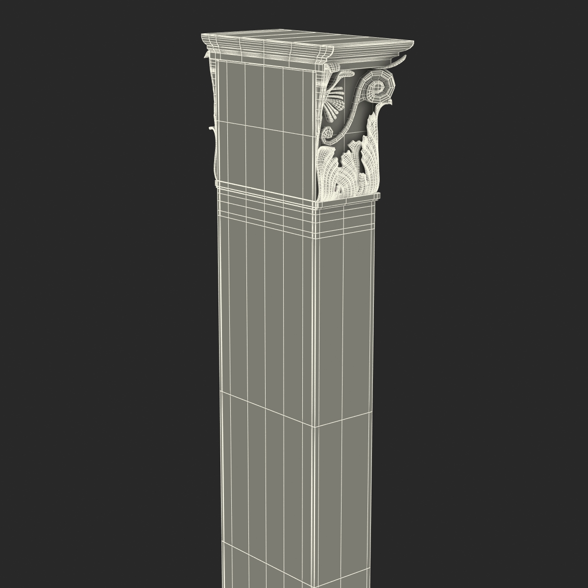 3D Column Corinthian Greco Roman 3