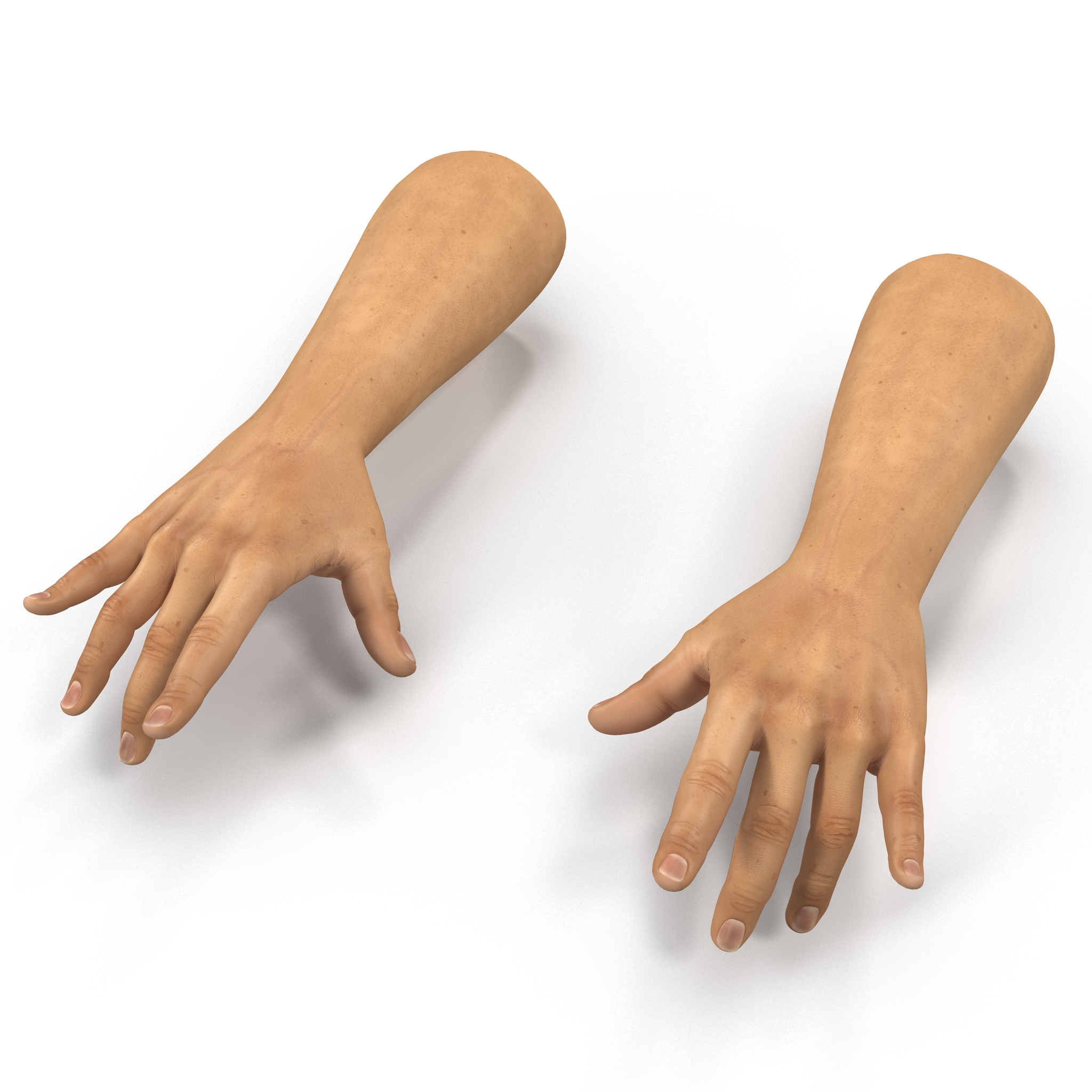 3D Man Hands 2 Pose 3 model